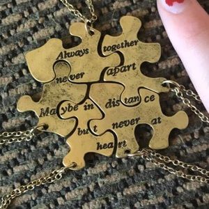 5pc Puzzle Gift Necklace